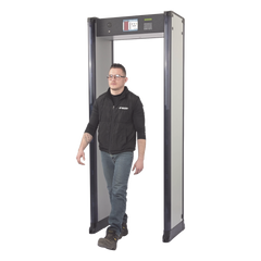 Arco Detector de Metales de 18 Zonas con Anclaje para Fijarse al Piso. Incluye Sensor IR para evitar falsas Alarmas / Certificado por la Administración Federal de Aviación de EE. UU. (FAA)