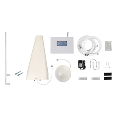Kit Amplificador de Señal Celular TRIPLE banda de frecuencia. Incluye Mástil. Mejora las llamadas convencionales y VoLTE / Soporta los datos de las tecnologías 2G, 3G y 4G de TELCEL, AT&T y MOVISTAR / Cubre hasta 2 espacios...