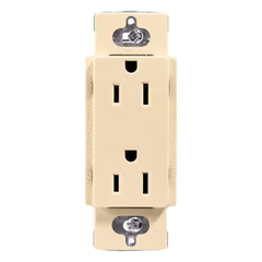 Receptáculo dúplex Claro 15 A / 125 V color marfil, sin placa, para combinar con atenuadores y apagadores Lutron