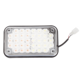 Luz de Advertencia de 6X4", Bicolor Rojo/Claro, Ideal para Ambulancias