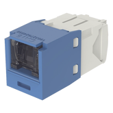 Conector Jack RJ45 Estilo TG con Ventana, Mini-Com, Categoría 6, de 8 Posiciones y 8 Cables, Color Azul