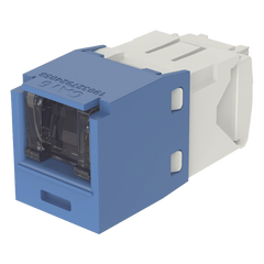 Conector Jack RJ45 Estilo TG con Ventana, Mini-Com, Categoría 6, de 8 Posiciones y 8 Cables, Color Azul
