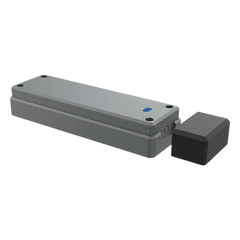 Sensor de Puerta Peatonal Inalámbrico / Tecnología Trio-Frequency Anti Interferencias / Alcance Magnético 25 mm / Batería 3.6V 2600mAh / Vida Útil 2 Años / Compatible con Puertas Seccionales y Batientes / Sensor H