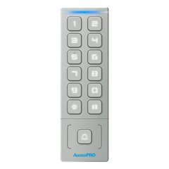 Teclado Autónomo / Diseño Slim Metálico / 1000 Tarjetas y Contraseñas / Exterior IP65 / Lector de Tarjetas Prox EM / Salida Wiegand