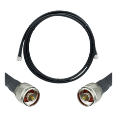 Jumper Coaxial de 50 Ohm con Cable Wilson-400 | Conector N Macho en los Extremos | 9.14 Metros (30 Pies) de Longitud.