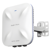 Punto de Acceso Mesh Wi-Fi 6 Industrial para Exterior Omnidireccional 5.95Gbps, MU-MIMO 4x4, 360°, Filtros Anti Interferencia y Auto Optimización con IA, puerto eth 2.5G y SFP