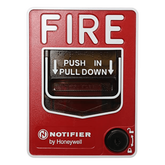 Estación manual de alarma direccionable de doble acción, con leyenda en inglés, para paneles inteligentes NOTIFIER