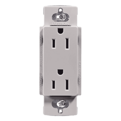 Contacto dúplex de pared 15 A / 125 V, línea Claro, para instalaciones residenciales y comerciales