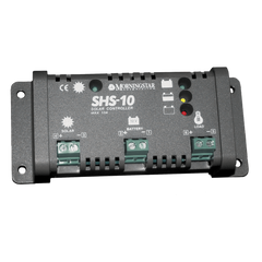Controlador de Carga Solar PWM 10 A / 12 VCC / Desconexión Automática / IP22 / Protección Integral / Bajo Consumo 8 mA