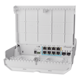 (CSS610-1Gi-7R-2S+OUT) netPower Lite 7R Switch Smart 7 puertos PoE Inverso Gigabit, 2 SFP+ 10G, para exterior