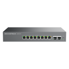 Switch L2 Lite Administrable de 10 Puertos / 8 Puertos Ethernet 2.5 Gigabits / 2 Puertos SFP+ 10 Gigabits / PoE+ 802.3af/at / VLAN 802.1Q / QoS / IGMP Snooping / Montaje en Escritorio o Pared
