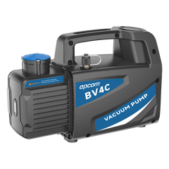 Bomba de Vacío General BV4C / Vacío Final 150 Micrones / Caudal 4 CFM (114 L/min) / Potencia 1/4 HP / Diseño Anti-Retroceso de Aceite / Montaje Superior del Motor / Válvula Antirretorno Integrada / Puerto 1/4 SAE