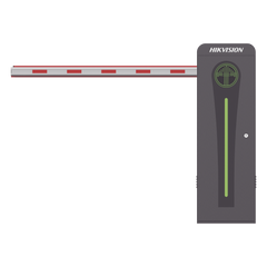 Barrera Vehicular con Brazo Iluminado Led 4 mts INCLUIDO / Izquierda / Alto Desempeño / Brushless / Semáforo Rojo-Verde en Gabinete / Incluye 2 Controles Remotos