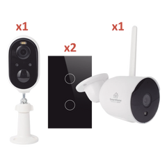 (Wifi) KIT 2 camaras Wifi y 2 apagadores inteligentes Wifi