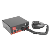 Sirena Vehicular de 200W de Potencia, Con Switch Giratorio de 6 posiciones, Micrófono de Uso Rudo e Interconexión a Radio