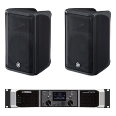 Kit Refuerzo Sonoro | Incluye 2 Bocinas CBR10 y 1 Amplificador PX5 | Ideal para Audio en primer Plano