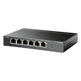 Switch PoE no Administrable de escritorio / 6 puertos 10/100 Mbps / 4 puertos PoE af/at / Presupuesto 67 W / Modo Extensor hasta 250 m / Calidad video prioritaria