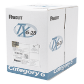 Bobina de Cable UTP 305 Metros (1000 Pies) de Cobre TX6-28Æ, Blanco, Categoría 6, Diámetro Reducido (28 AWG), CM/LSZH, de 4 Pares