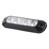 Luz Auxiliar de 4 LED, Rojo/Azul, Lente Transparente