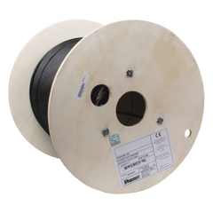 Bobina de Cable UTP de 4 Pares, PanNet, Para Exterior con Gel, Cat6 (23 AWG), Industrial para Climas Extremos, Color Negro, 305 Metros (1000 Pies)