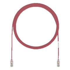 Cable de Parcheo UTP Cat6A, CM/LSZH, Diámetro Reducido (28AWG), Color Rojo, 0.91 Metros (3 Pies)