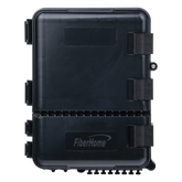 Caja de Distribución de Fibra Óptica para 24 Empalmes, con 8 Acopladores SC/APC Simplex, Exterior IP55, Color Negro