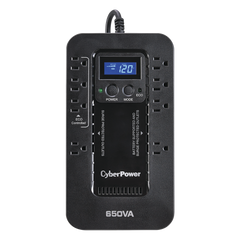 UPS de 650 VA/390 W, Topología Standby con Modo Ahorrador ECO, Entrada 120 Vca NEMA 5-15P, Con 8 Tomas NEMA 5-15R