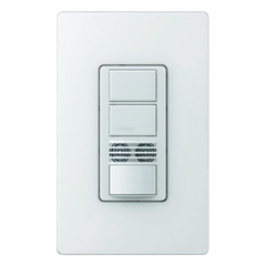Interruptor con sensor de ocupación de doble tecnología PIR y ultrasónico, dos circuitos, 120-277 V