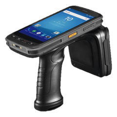 LECTOR RFID PORTATIL CON LECTURA DE LARGA DISTANCIA, IP65 UHF. CONTIENE BASE DE CARGA