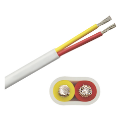 Rollo de cable plano grado marino calibre 12, de 2 conductores (rojo y amarillo) de 100 pies (30.48 m).