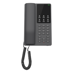 Teléfono IP Hotelero, 2 líneas SIP con 2 cuentas, codec Opus, IPV4/IPV6, color negro, con gestión en la nube GDMS