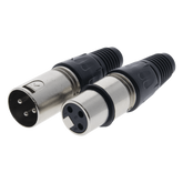 Kit Conector XLR Hembra + XLR Macho | Ideal para Conexiones de Micrófonos, Mezcladoras | Equipo de Audio Profesional