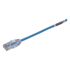 Cable de Parcheo TX6, UTP Cat6, Diámetro Reducido (28AWG), Color Azul, 10 Metros (32.81 Pies)