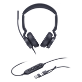 Auriculares Yealink UH46 Dual con cancelación de ruido por IA para Microsoft Teams, USB-C/A e indicador de ocupado