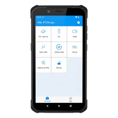 PDA Profesional Todo-en-Uno para Redes de Fibra Óptica / 2 Puertos 2.5GB / Función VFL 10mW / Función OPM / WiFi 6 / Puerto HDMI / Protección IP65