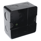 Caja de Registro de Acero Galvanizado, 10x10 cm (3.94x3.94 Pulgadas), Color Negro (11000-00000)