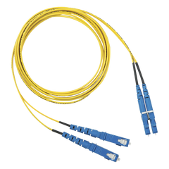 Jumper de Fibra Optica Monomodo 9/125 OS2, LC-SC Duplex, OFNR (Riser), Color Amarillo, 10 Metros (32.81 Pies)