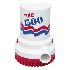 Bomba de Achique Sumergible Rule 02 / 1,500 GPH / 12V CD / Motor de Alta Eficiencia / Ejes de Acero Inoxidable / Protección Térmica TCO / Certificación CE e ISO 8849
