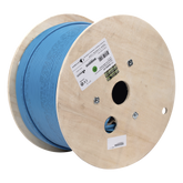 Bobina de Cable Blindado F/UTP de 4 Pares, Z-MAX, Cat6A, Soporte de Aplicaciones 10GBase-T, CMR (Riser), Color Azul, 305 Metros (1000 Pies)