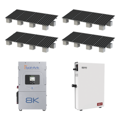 Kit Hibrido con Interconexión a la Red Eléctrica de CFE de 8 kW con Salida de 220 Vca y respaldo de 10 kWh en batería de LiFePO4