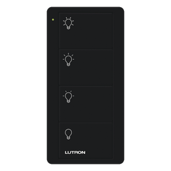 Control Pico inalámbrico de 4 botones para escenas de iluminación (3 escenas y apagado), color negro, empaque PRO para Caseta Wireless
