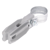 Aislador de Paso o Esquina con Abrazadera / 1 Pulgada (25 mm) / Resina Virgen 100% / Anti-Arqueo / Acero Galvanizado / Poste Cerco Eléctrico