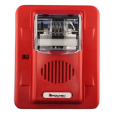 Sirena Estrobo, 24 Vcd, Multi-Candela 15 hasta 110 cd, Montaje En Pared, Color Rojo, Serie HEC3 (0500-06020), Hochiki
