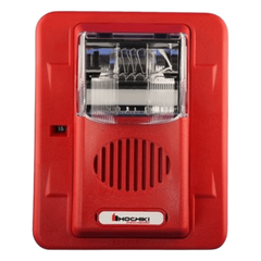 Sirena Estrobo, 24 Vcd, Multi-Candela 15 hasta 110 cd, Montaje En Pared, Color Rojo, Serie HEC3 (0500-06020), Hochiki
