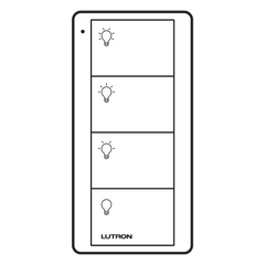 Control Pico inalámbrico de 4 botones, color biscuit, para atenuadores y switches Lutron con integración a hub