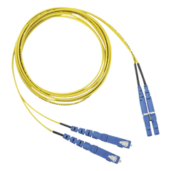 Jumper de Fibra Optica Monomodo 9/125 OS2, LC-SC Duplex, OFNR (Riser), Color Amarillo, 1 Metro (3.28 Pies)
