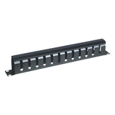 Organizador de Cables Horizontal de 1U para Rack de 19" con Cubierta Metálica