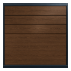 Puerta de Garage de Alta Calidad / Linea Central / Imitacion madera / oscura / 8x7 pies / AISLADA / Estilo Americana.