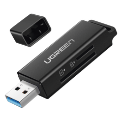 Lector de tarjetas SD portátil USB 3.0 de doble ranura / adaptador de tarjeta de memoria flash concentrador para TF SD Micro SD SDXC SDHC MMC RS-MMC Micro SDXC Micro SDHC UHS-I