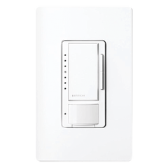 Atenuador de pared Maestro con sensor de ocupación y vacancia PIR, 600 W incandescente o 150 W LED y CFL regulables, 120 V, sin cable neutro, unipolar o multilocalización